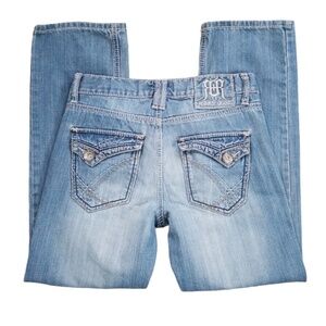 Request Jeans Boy's Blue Light Wash‎ Distressed Straight Leg Jeans Size 12